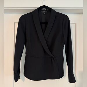 J. Crew Black Structured Blouse